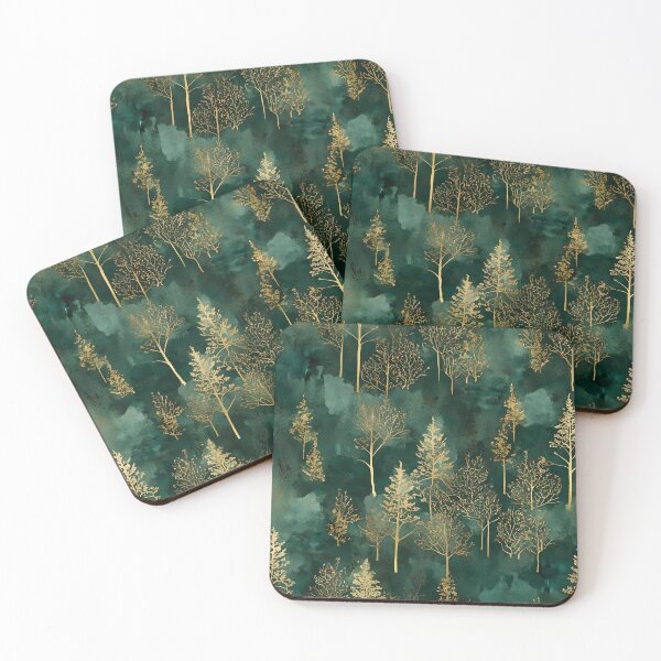 Item preview, Green and Gold Forest Pattern designed and sold by Northern-Lights.