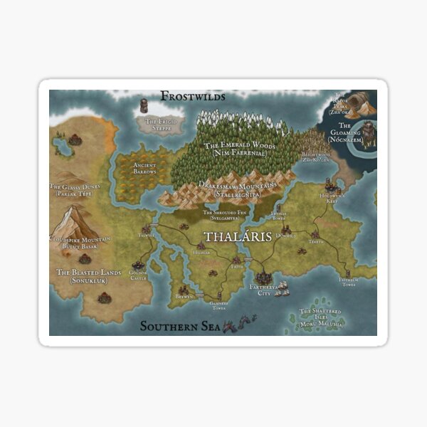 Item preview, Map of Thalaris designed and sold by ClarksCosplays.