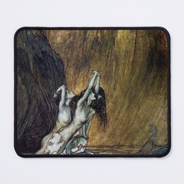 Item preview, The Rhinemaidens lament the loss of the Rhinegold - Arthur Rackham designed and sold by forgottenbeauty.