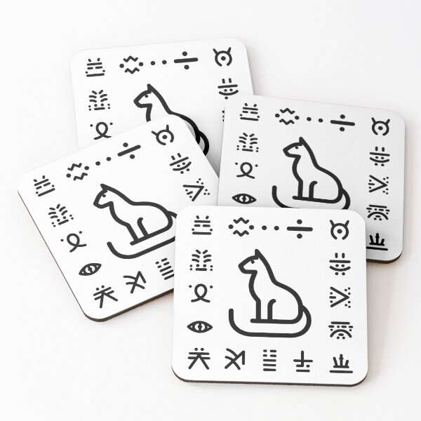 Item preview, Ancient Hieroglyphic Cat designed and sold by Dynke.