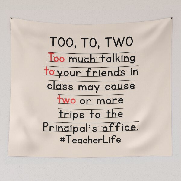 Item preview, Back To School Too, To, Two Teacher Too Much Talking designed and sold by SunfullyYours.