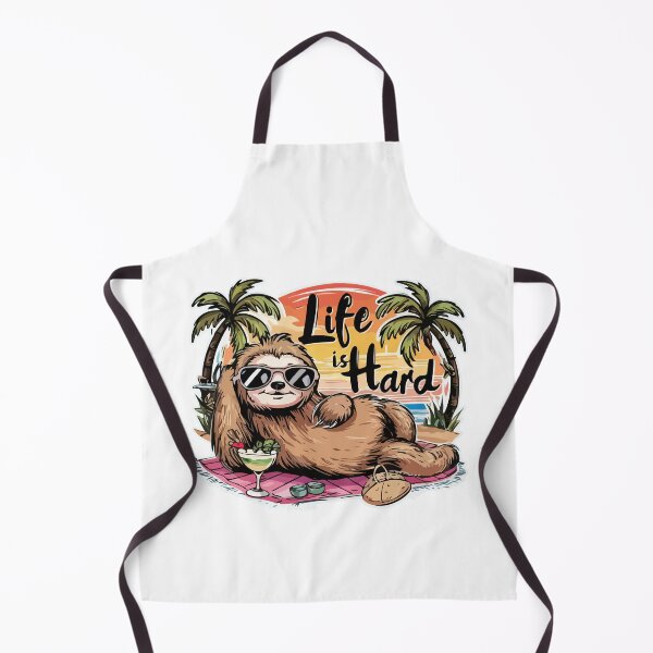 Item preview, Life is hard, Sloth relaxing at the beach designed and sold by HandicraftArt.