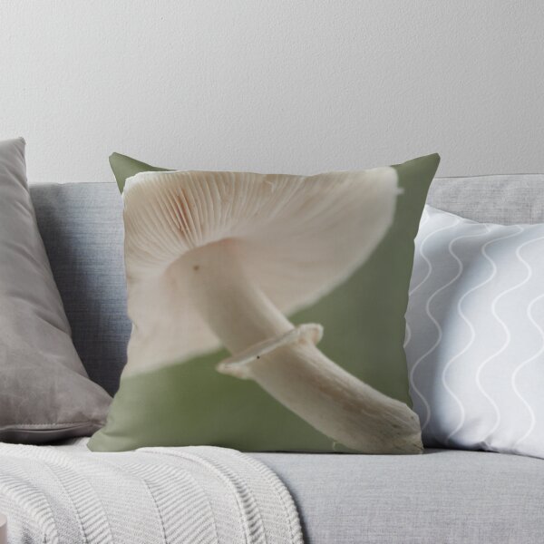 Item preview, White Mushroom On Green Background designed and sold by FeatherfallSTU.