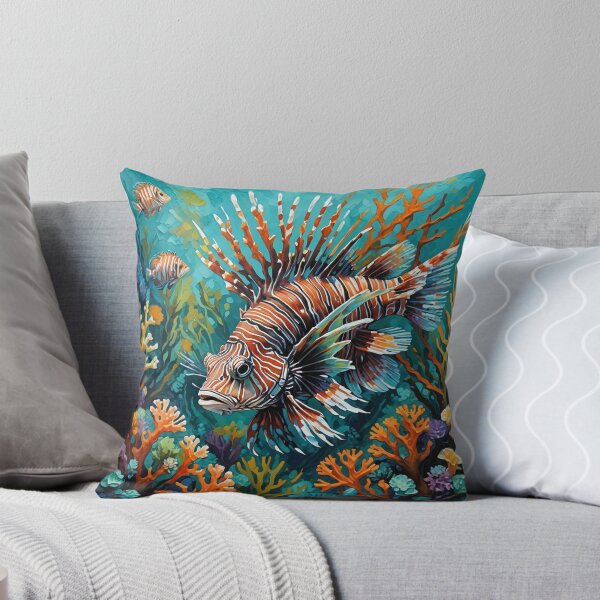 Item preview, Lionfish in Coral Reefs  designed and sold by IvaRenee.