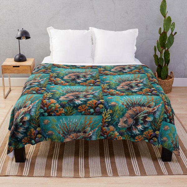 Item preview, Lionfish in Coral Reefs  designed and sold by IvaRenee.
