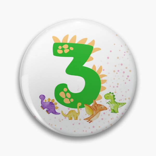 Artikelvorschau, 3. Geburtstag. Dinosaurier-Design. Mein 3. Geburtstag. Lasst uns feiern! entworfen und verkauft von FreeSoulLab.
