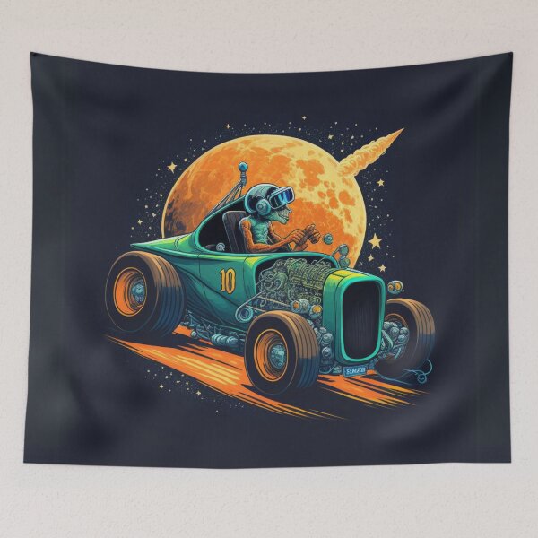 Item preview, Moonlit Hot Rod Extravaganza designed and sold by Sillytoe.