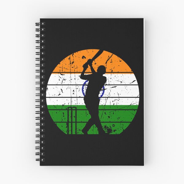 Item preview, India Cricket Batsman’s Against Vibrant India Flag designed and sold by SportsT-Shirts.