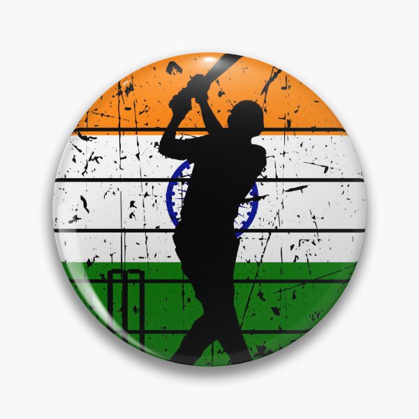 Item preview, India Cricket Batsman’s Against Vibrant India Flag designed and sold by SportsT-Shirts.