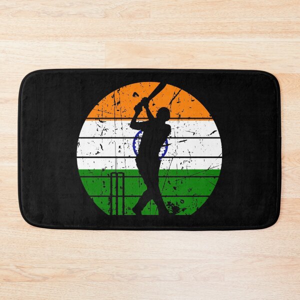 Item preview, India Cricket Batsman’s Against Vibrant India Flag designed and sold by SportsT-Shirts.