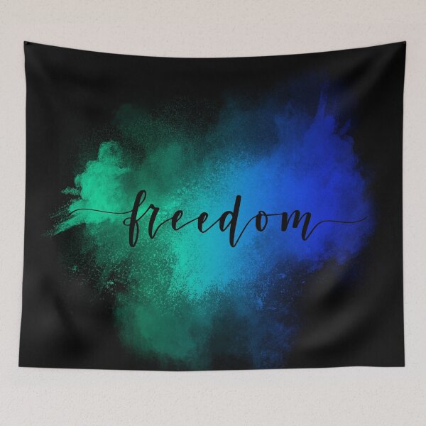 Item preview, Vivid Freedom Watercolor Calligraphy Art Print Decor designed and sold by DesignAnother.