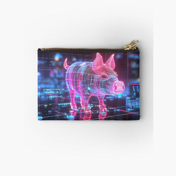 Item preview, "Swine in Shades of Pink: Holographic Delight" designed and sold by Art-Vortex-fr.