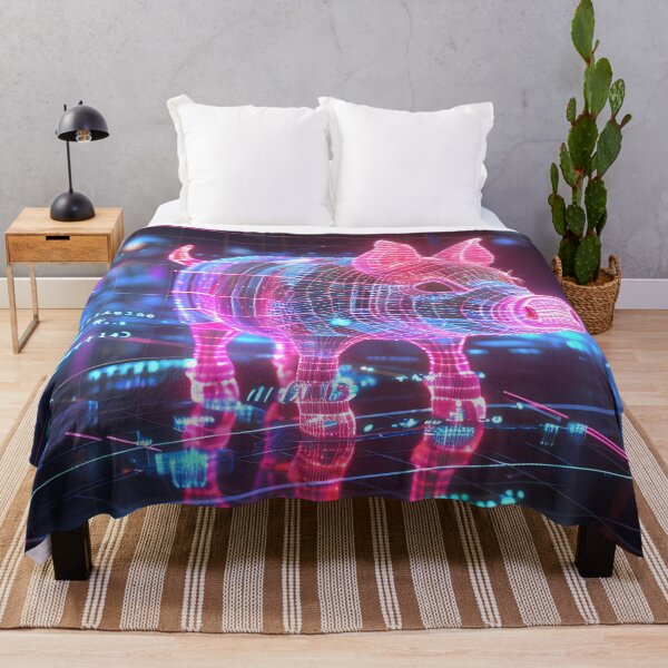 Item preview, "Swine in Shades of Pink: Holographic Delight" designed and sold by Art-Vortex-fr.
