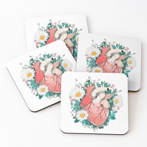 Item preview, Anatomy Heart with Floral designed and sold by PandaKunst.