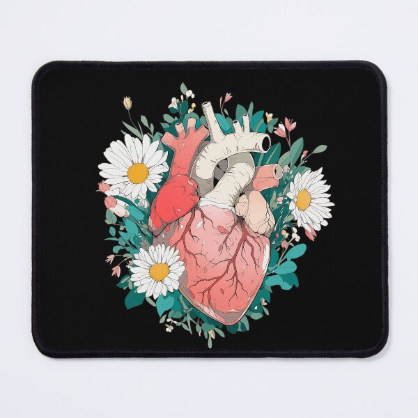 Item preview, Anatomy Heart with Floral designed and sold by PandaKunst.