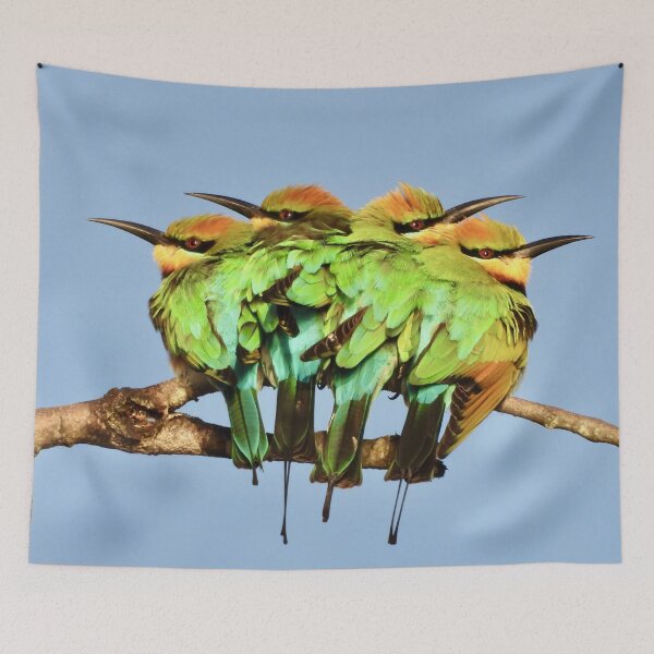 Item preview, Rainbow Bee-eaters trying to say warm designed and sold by Mark Grimsley.