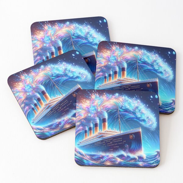 Item preview, Iridescent Titanic ship art designed and sold by EmeraldeaArt.
