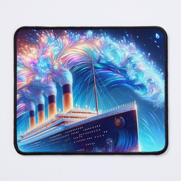 Item preview, Iridescent Titanic ship art designed and sold by EmeraldeaArt.