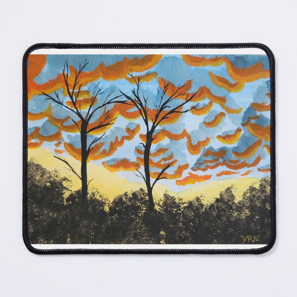 Item preview, Gouache painting of an evening scene in Madison, Wisconsin designed and sold by Varun Bhalerao.