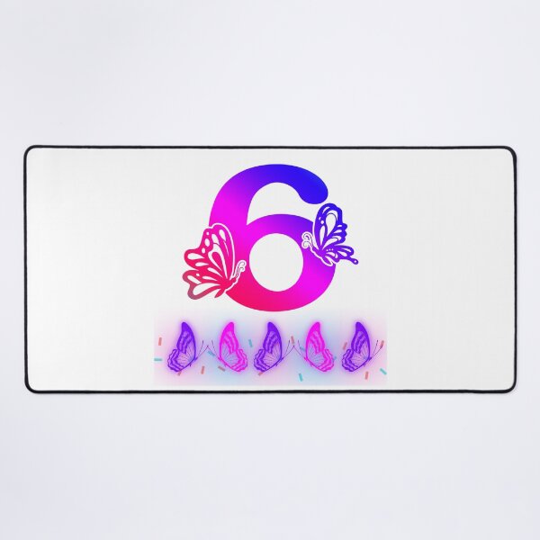 Item preview, 6th Birthday, butterfly design. My sixth birthday. Let's celebrate! designed and sold by FreeSoulLab.