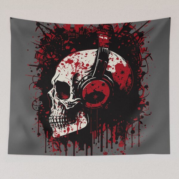 Item preview, Disc jockey de calavera zombie designed and sold by drizzd.
