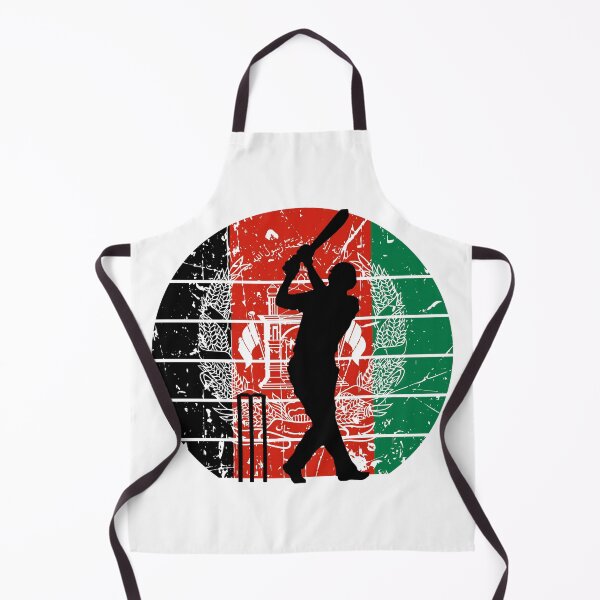 Item preview, Cricket Batsman with Afghanistan Flag designed and sold by SportsT-Shirts.