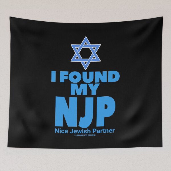 Item preview, SUJD0075 Jewish Designs I Found My NJP or Nice Jewish Partner design with Star of David or Magen David symbol designed and sold by JewishDesigns.