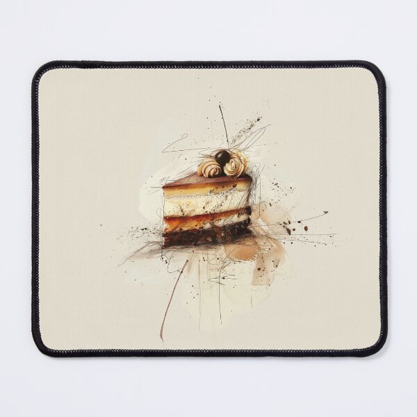 Item preview, Sketch of sweet chocolate cake in beige color designed and sold by Jane-Zay.