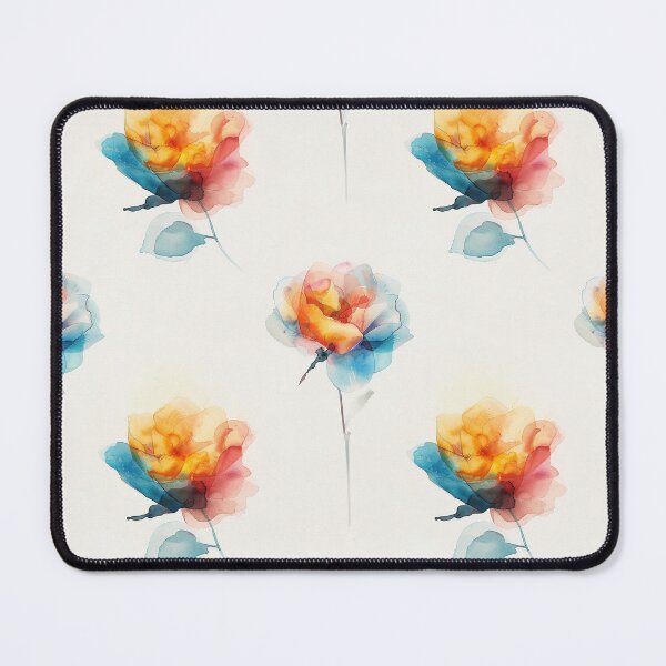 Item preview, Repeating pattern of delicate watercolor flowers bright on white designed and sold by Jane-Zay.