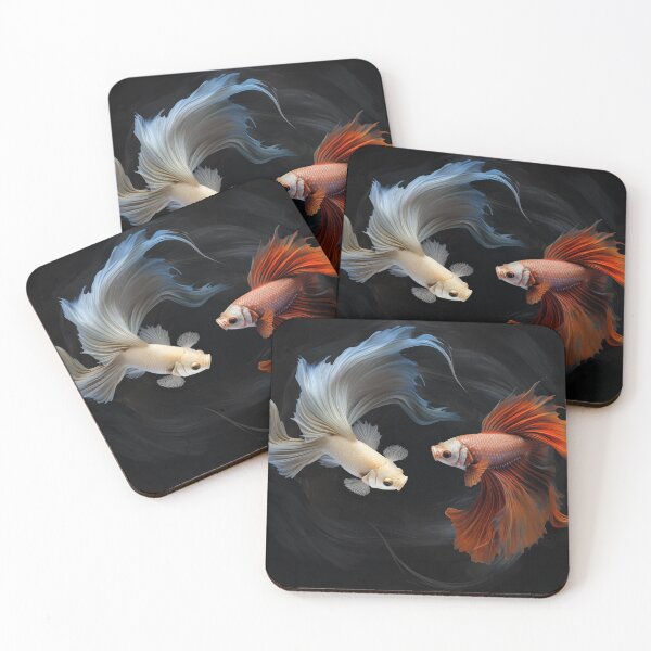 Item preview, Dueling Elegance: Dance of the Siamese Fighting Fish designed and sold by bazaarcurioso.