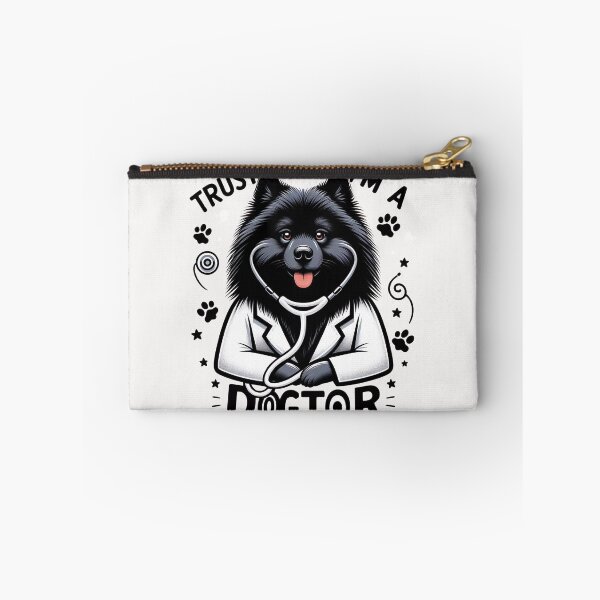 Item preview, Keeshond Dogtor - Funny Pet Portrait of Trust Me Dog Doctor designed and sold by Woof-n-Wear.
