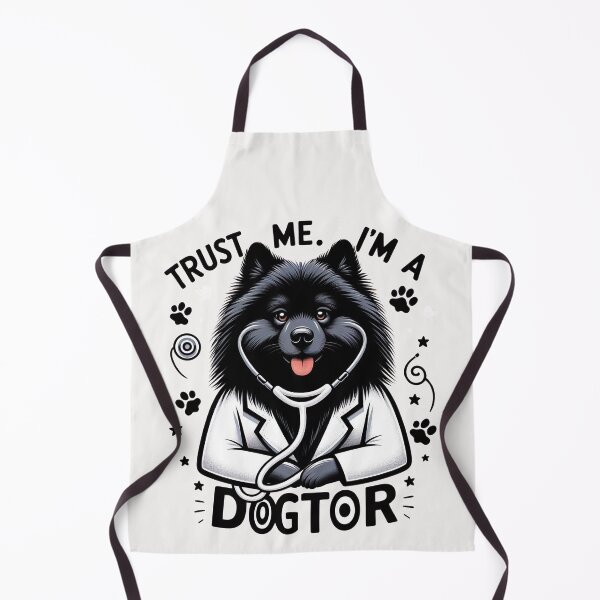 Item preview, Keeshond Dogtor - Funny Pet Portrait of Trust Me Dog Doctor designed and sold by Woof-n-Wear.