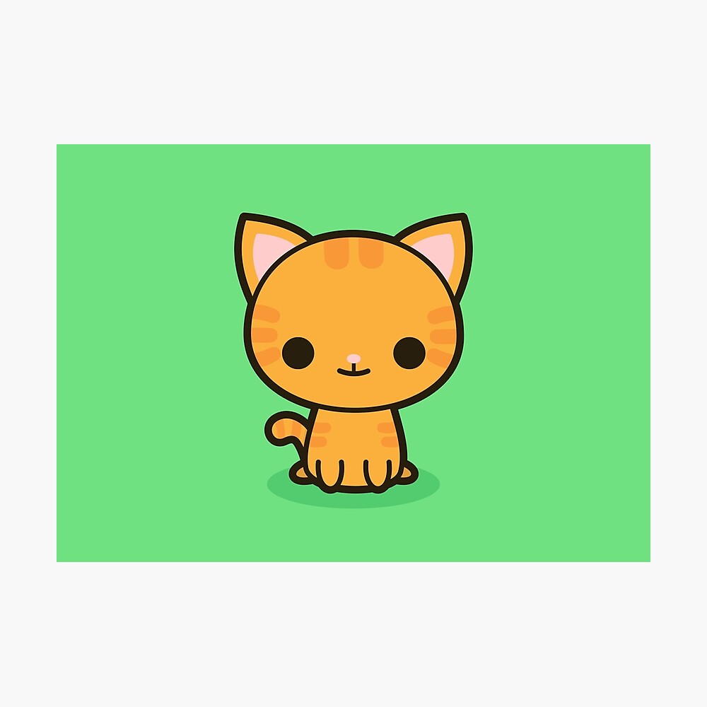 Kawaii Ginger Cat Poster By Peppermintpopuk Redbubble