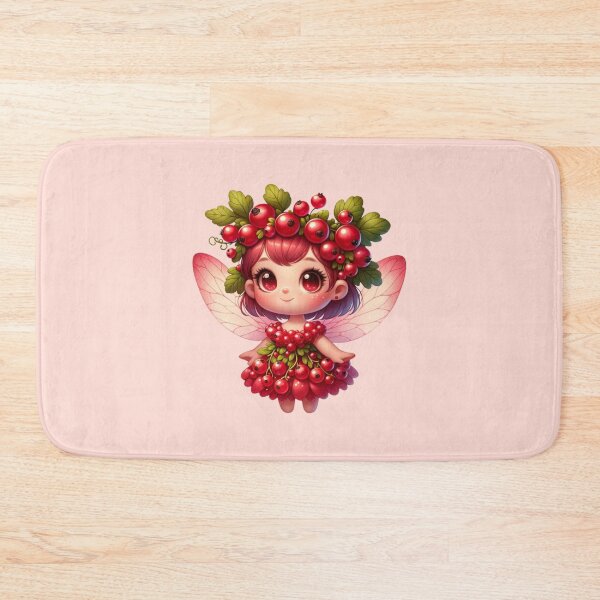 Item preview, Cassis Fairy with Red Currants and Wings Manga Anime Kawaii Chibi Girl Fruits Tropical Summer designed and sold by Annika Shurafa.