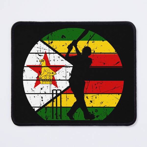 Item preview, Cricket Batsman Silhouette Zimbabwe Flag designed and sold by SportsT-Shirts.