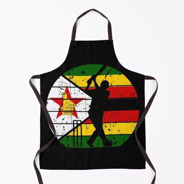 Item preview, Cricket Batsman Silhouette Zimbabwe Flag designed and sold by SportsT-Shirts.