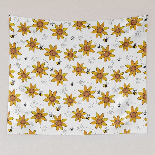 Item preview, Bees and Sunflower designed and sold by Julie Woolfolk.