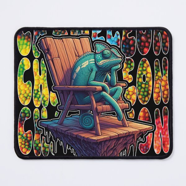 Item preview, Chamaleon Chill Vibes (Black Background) designed and sold by estoicore.