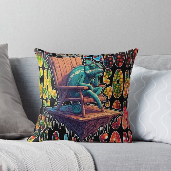 Item preview, Chamaleon Chill Vibes (Black Background) designed and sold by estoicore.
