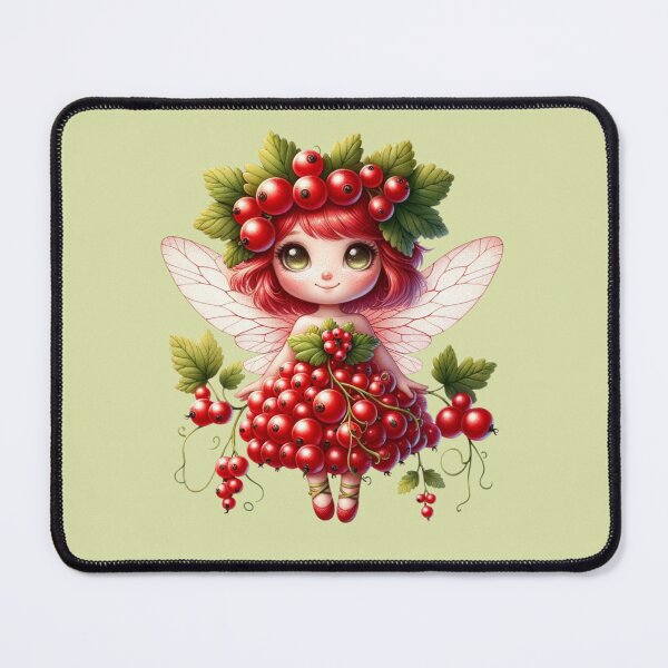 Item preview, Cute Cassis Fairy with Red Currants and Wings Manga Anime Girl designed and sold by Annika Shurafa.