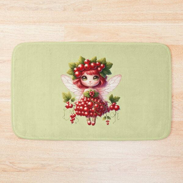 Item preview, Cute Cassis Fairy with Red Currants and Wings Manga Anime Girl designed and sold by Annika Shurafa.