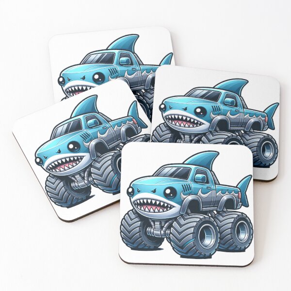 Item preview, Kawaii Shark Monster Truck designed and sold by Redblackman.