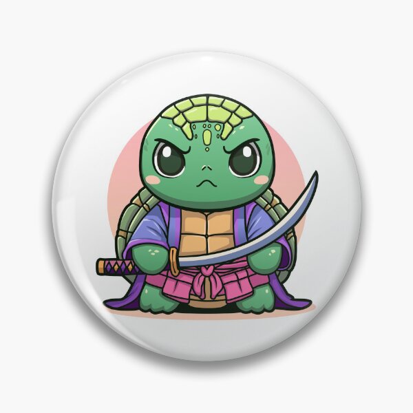 Item preview, Cute Samurai Turtle, turtle warrior, kawaii style illustration designed and sold by Dizartico.