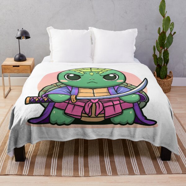 Item preview, Cute Samurai Turtle, turtle warrior, kawaii style illustration designed and sold by Dizartico.