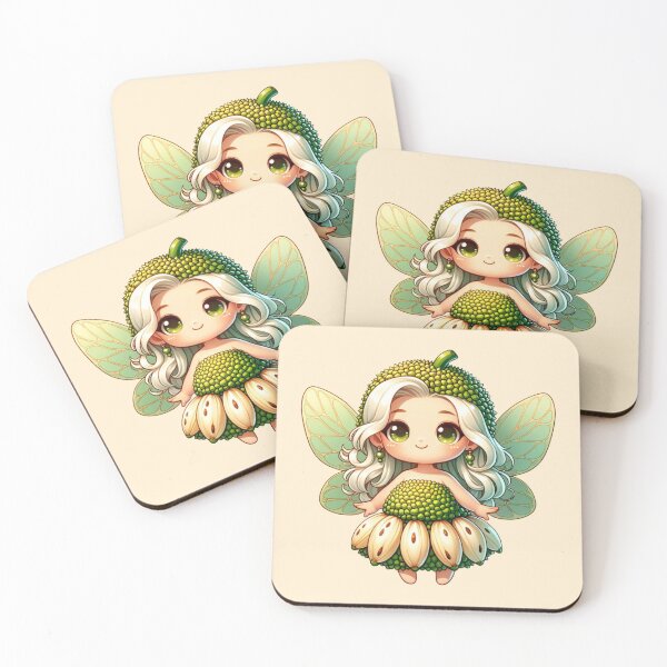 Item preview, Jackfruit Fairy with Green Wings Cute Anime Manga Girl Tropical Fruits Exotic Nature designed and sold by Annika Shurafa.