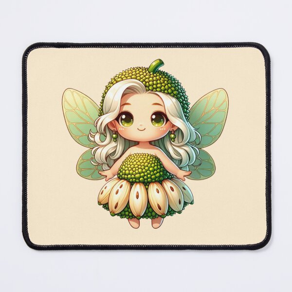 Item preview, Jackfruit Fairy with Green Wings Cute Anime Manga Girl Tropical Fruits Exotic Nature designed and sold by Annika Shurafa.