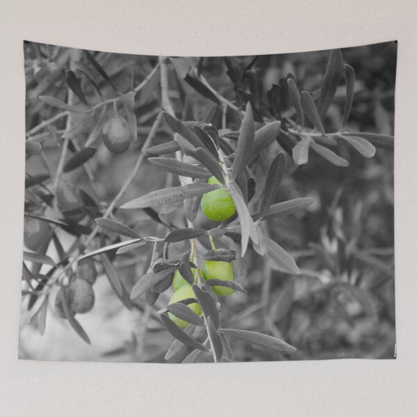 Item preview, Olives of Provence on black and white background designed and sold by AHELENE.