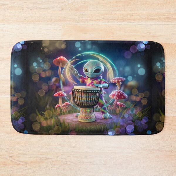 Item preview, ALIEN DJEMBE DRUMMER Music Festival Tribal Spaced Out of this World Trippy Percussion Pal Drum Circle HAND Drum Celebration Psychedelic Art  designed and sold by BadassBazaar.