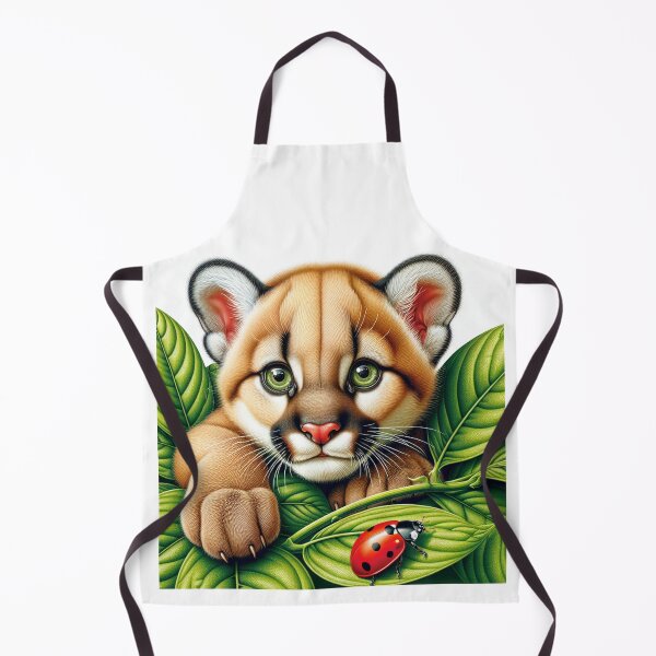 Item preview, Baby cougar and ladybug designed and sold by Catherine Harrison.