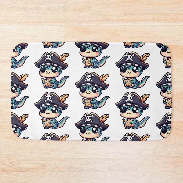 Item preview, Cute Kawaii Pirate Baby Dinosaur 1 designed and sold by Redblackman.
